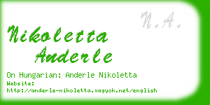 nikoletta anderle business card